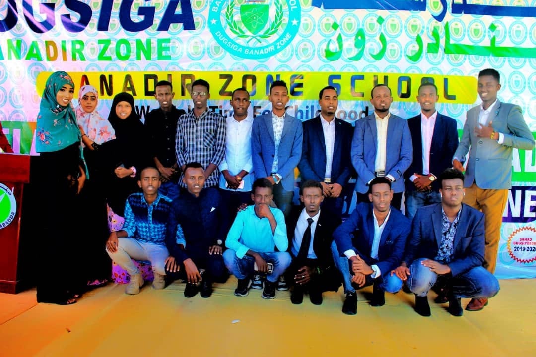 Banadir Zone School graduates celebrating their achievement